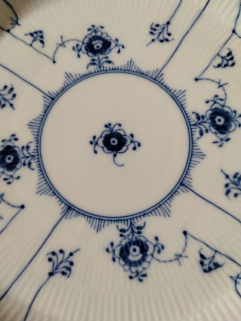 【正規品】33cm ロイヤルコペンハーゲン　ブルーフルーテッド　大皿　ラウンド