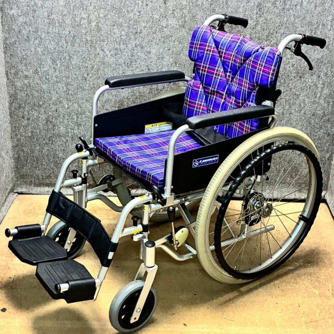 カワムラ　自走式車イス　KA822B-N3　厚クッション　　26158