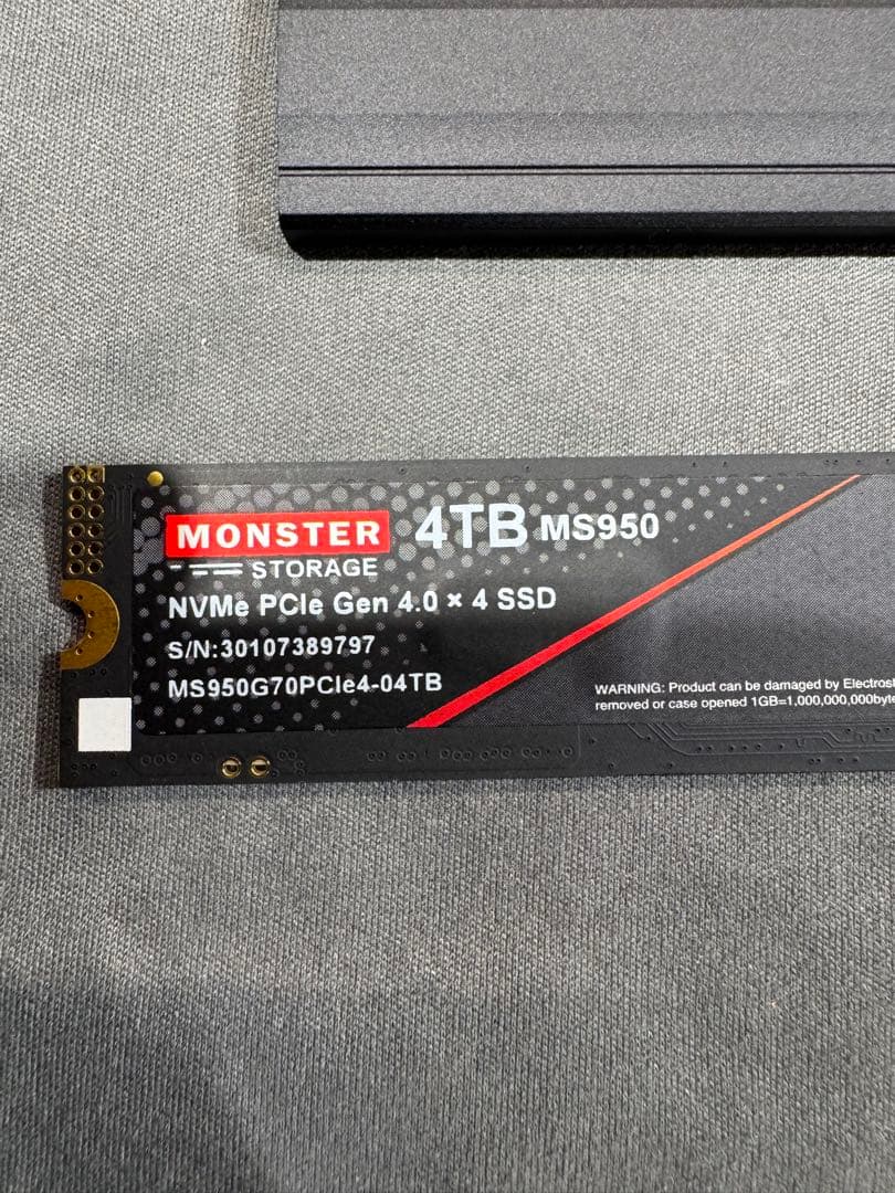 Y*a様 SSD M.2 NVMe PCIe Gen 4x4 MS950 4TB