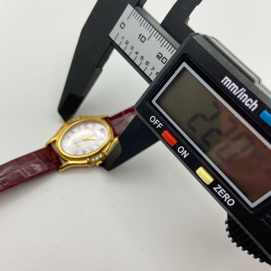 セイコー エクセリーヌ 1F21-5F50 6Pゴールド シェル文字盤 稼動品