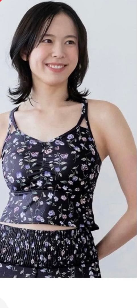 ぴき様　LAVA スプリングフラワーフレアブラトップ　web限定パンジーMサイズ