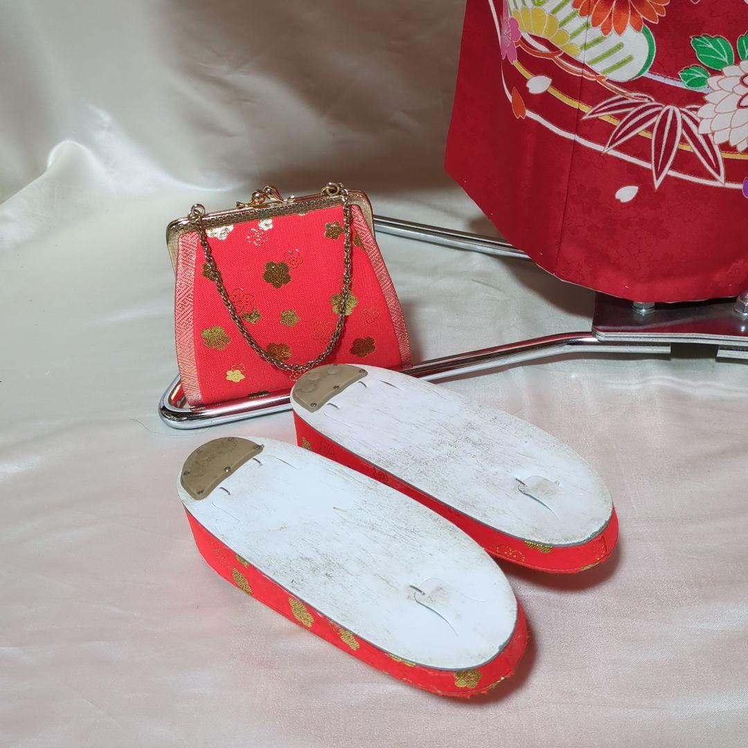 七五三　７歳用　ピンク着物コーディネート一式　簪セット付き　美品