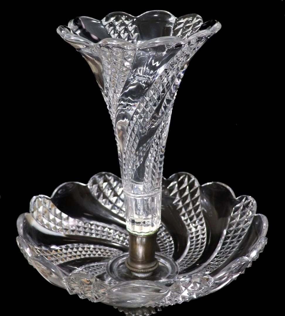 オールド・バカラ 博物館級 特大センターピース 花瓶&コンポート 46cm4kg