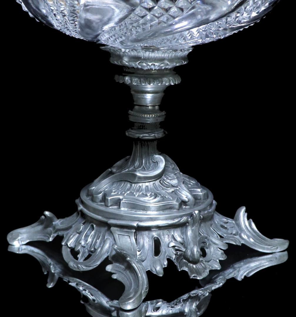 オールド・バカラ 博物館級 特大センターピース 花瓶&コンポート 46cm4kg