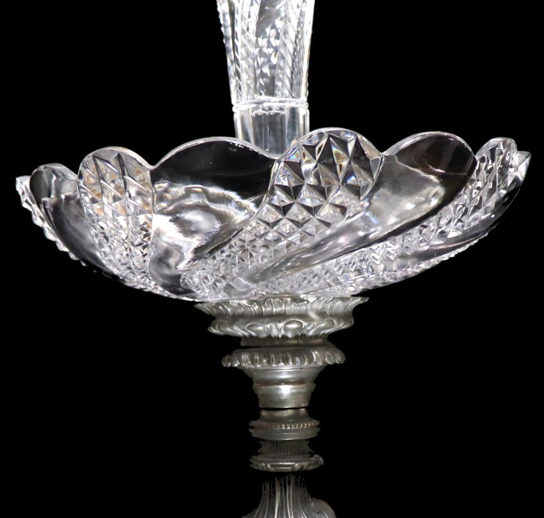 オールド・バカラ 博物館級 特大センターピース 花瓶&コンポート 46cm4kg