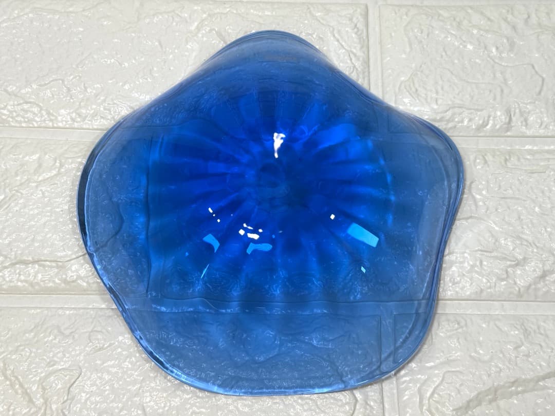 【新品】スガハラ 青の花柄皿 4枚 セザート皿