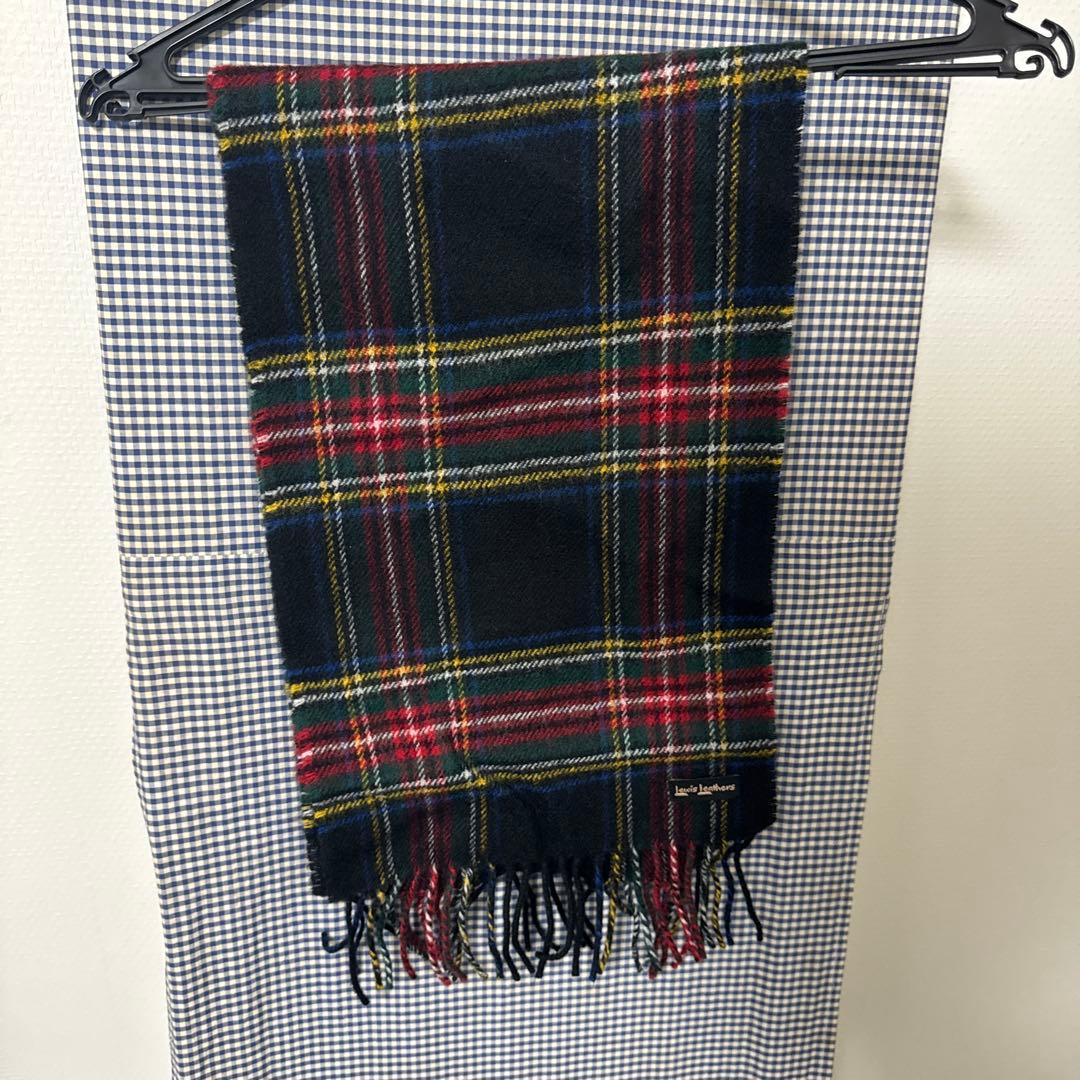 ルイスレザー　タータンチェックマフラー　Stewart 
