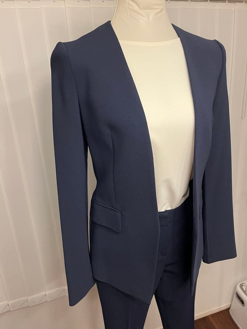 Theory セオリー ジャケット パンツ セットアップ 0 ノーカラー