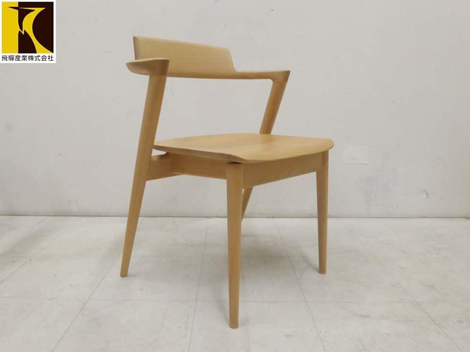 ■HIDA 飛騨産業■SEOTO セオト セミアームチェア ビーチ材-2