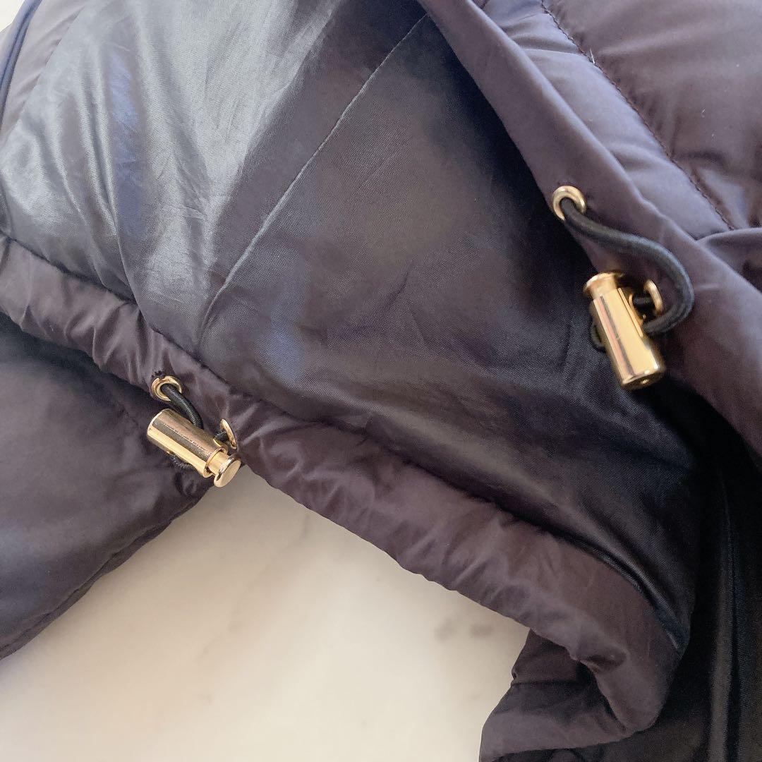 美品　スローブイエナ　ショールフードショートダウンコート　ブラック　36