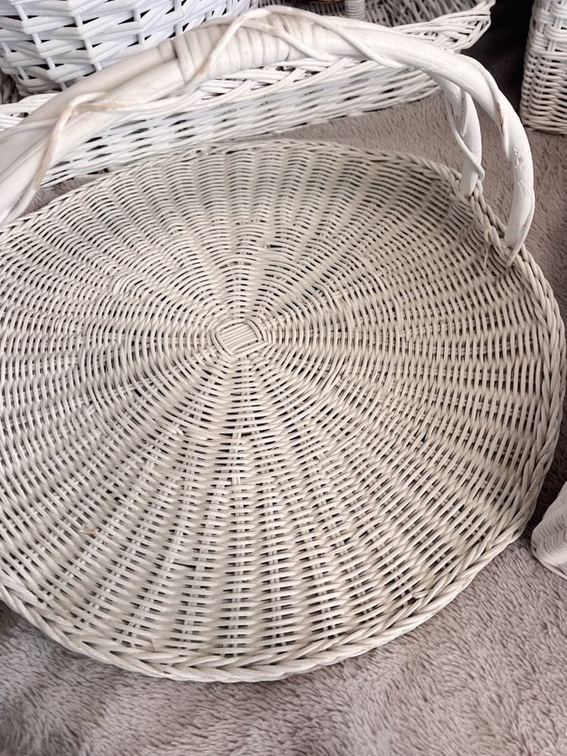 フランス アンティーク パニエ かご バスケット 籐 柳 ピクニック 蚤の市