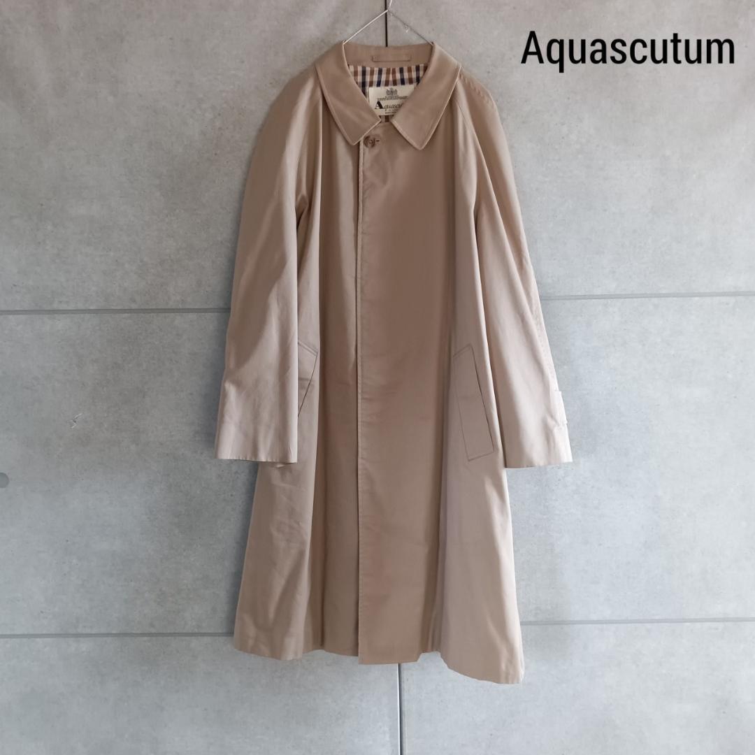 Aquascutum ステンカラーコート　イングランド製 X4467