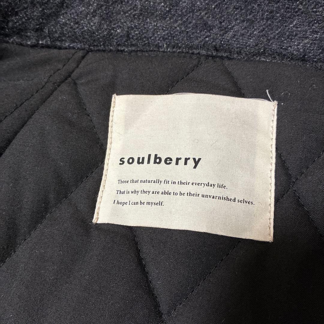 【完売品】ソウルベリー soulberry まこちゃんの着崩しコート グレー