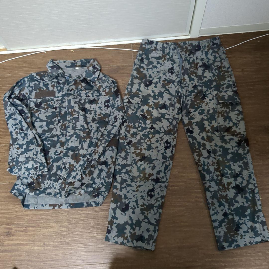 空自迷彩デジタル　作業服　戦闘服　上下セット　6A Sサイズ相当　bdu