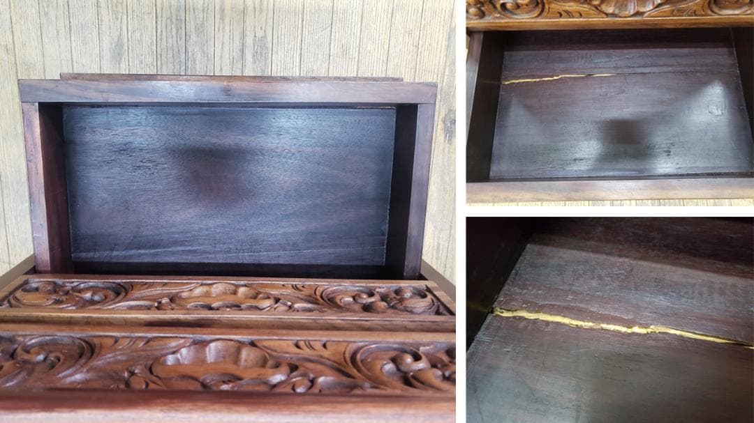 Akira 　D3　おそらくイタリア製　アンティーク　猫脚　彫刻　四段