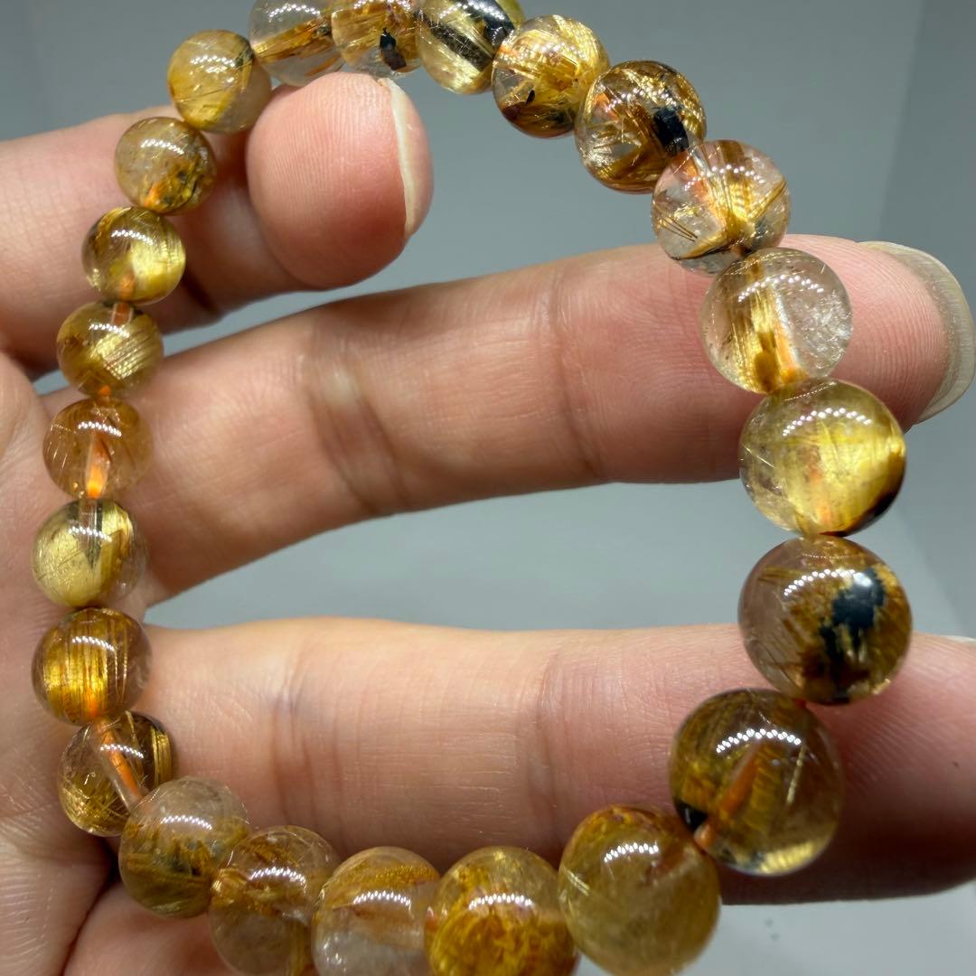 ■ハイクオリティ ゴールド タイチン ルチル クォーツ 090■