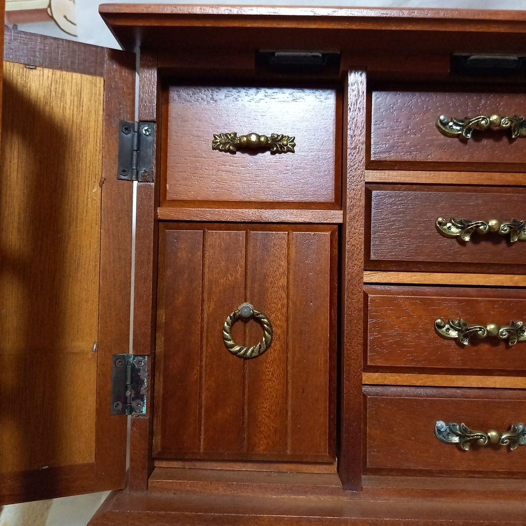 木製 アクセサリーケース オルゴール付き