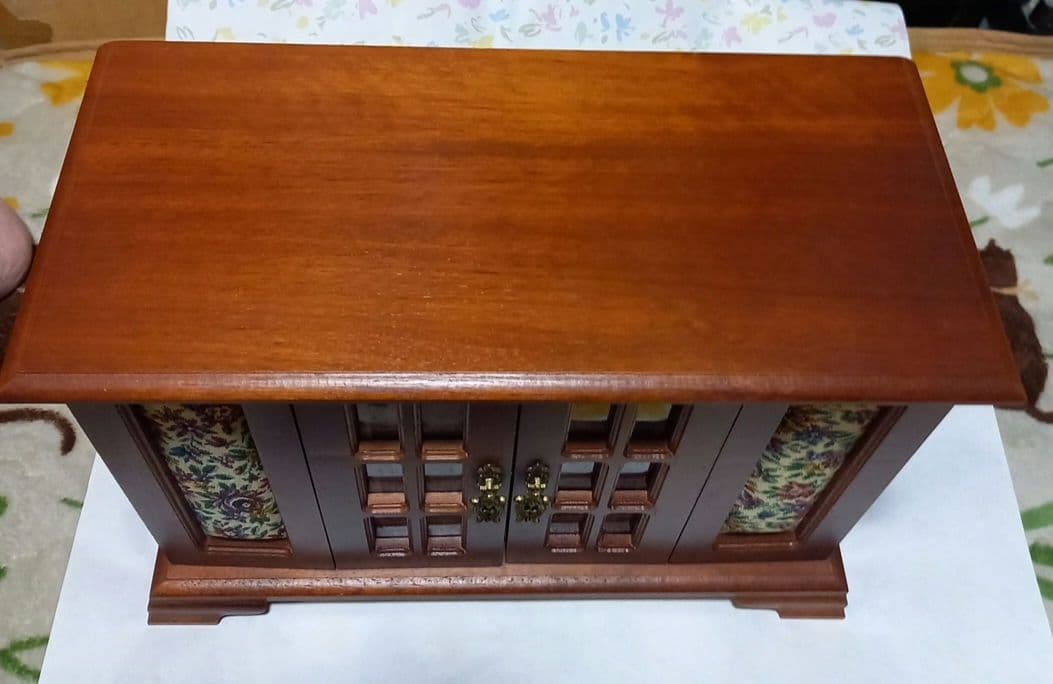 木製 アクセサリーケース オルゴール付き