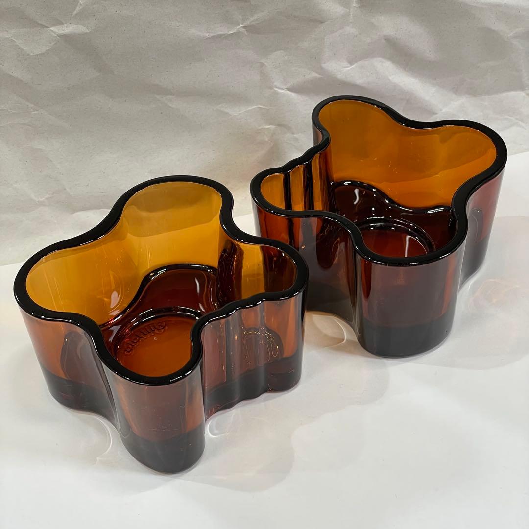 イッタラ アアルト キャンドルホルダー ブラウン 2個セット