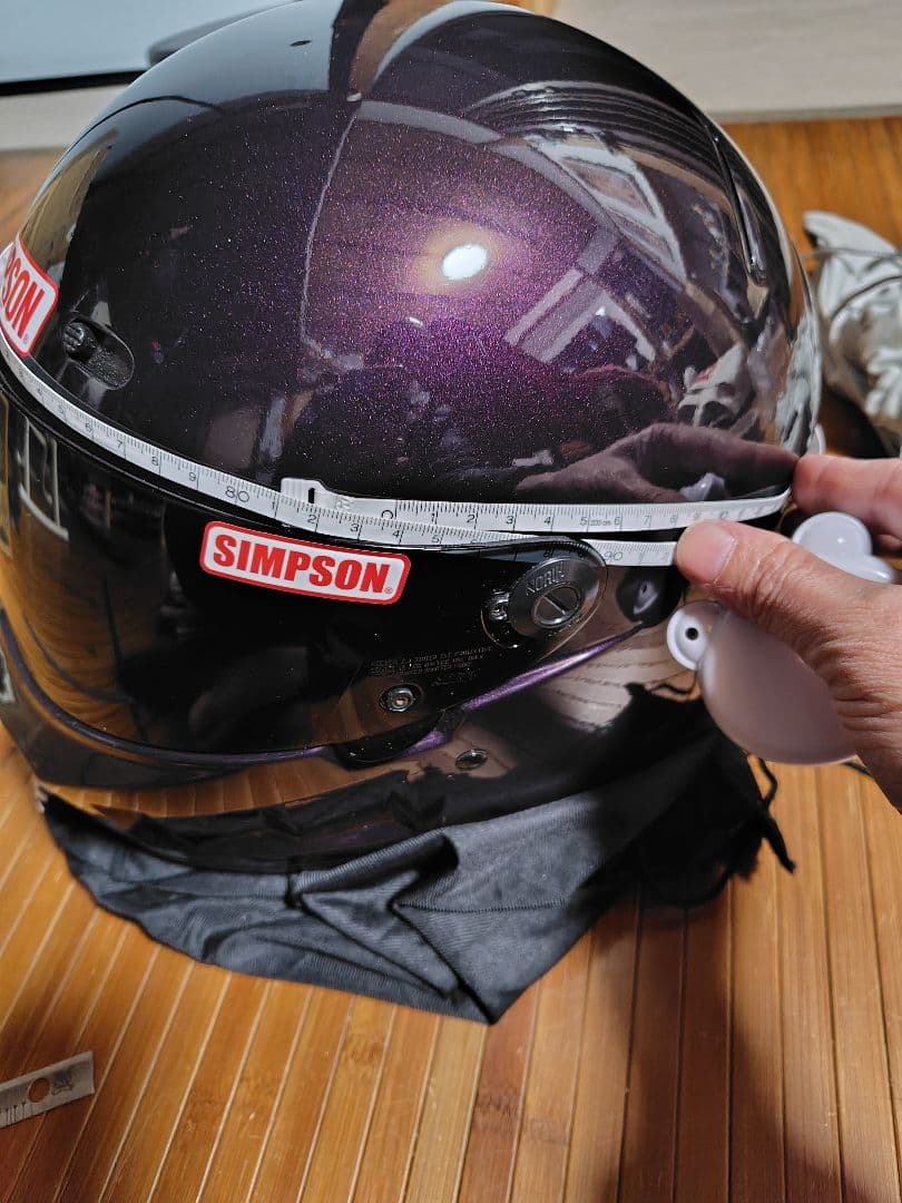 SIMSON SB13パープル フルフェイスヘルメット　サイズ58cm