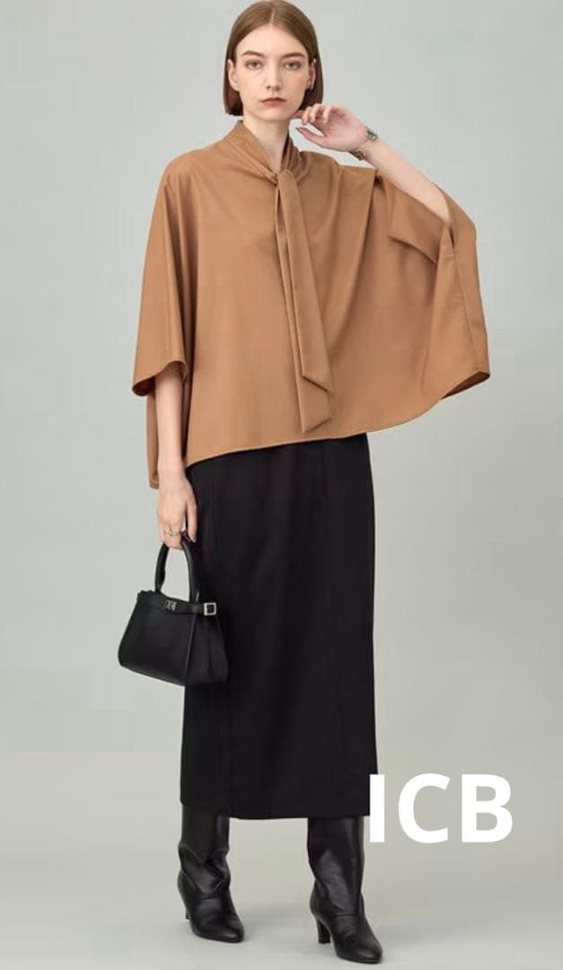 【洗える】T/Wブロード ボウタイブラウス