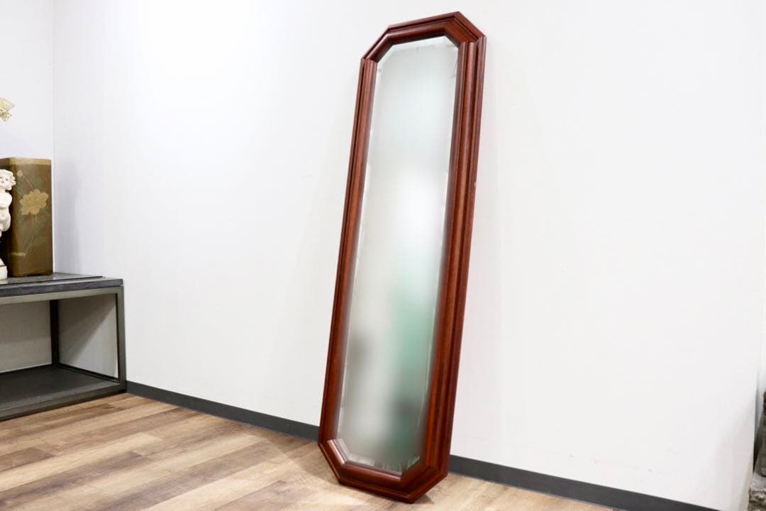 GMHO129○西洋 アンティーク イタリア ウォールミラー 姿見 全身鏡 壁