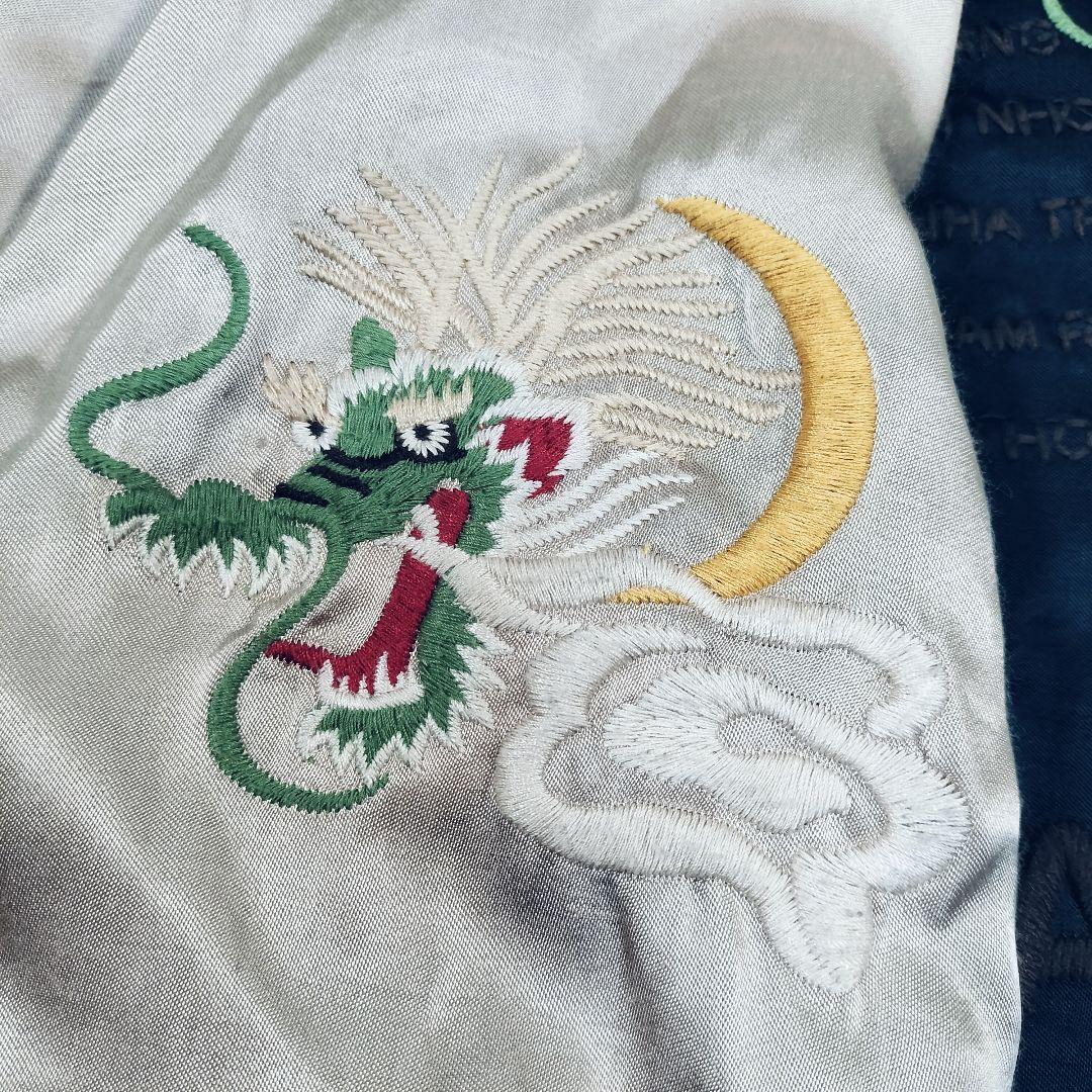 HOUSTON　ベトナムジャケット　MA-1　リバーシブル　龍　虎　刺繍　L