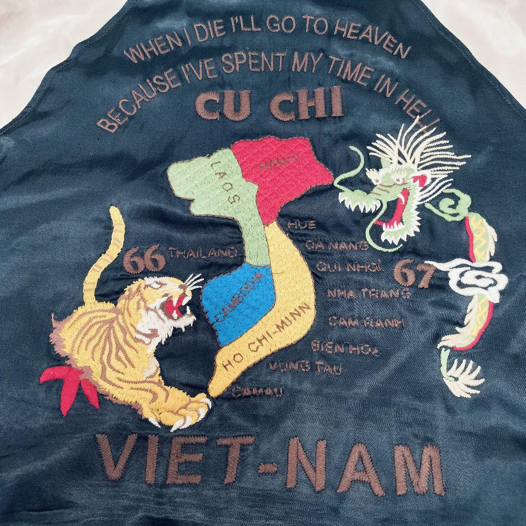 HOUSTON　ベトナムジャケット　MA-1　リバーシブル　龍　虎　刺繍　L