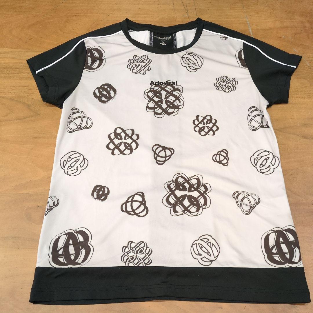 アドミラル　Admiral　テニスウェア セットアップ 白黒　サイズL上下セット