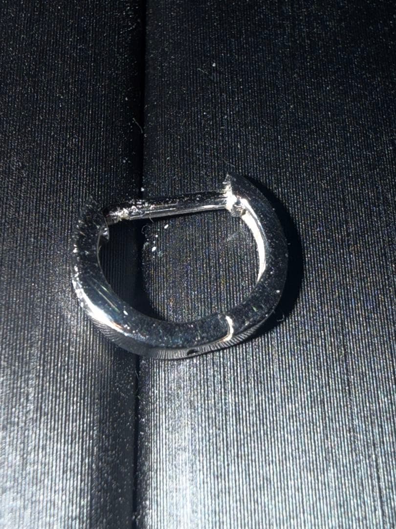 K18ホワイトゴールド ダイヤモンドフープピアス