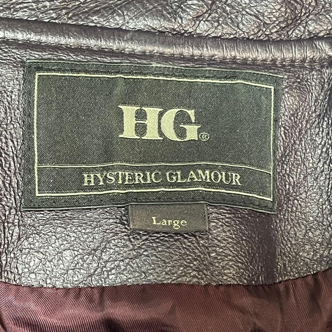 【ヒステリックグラマー】レザージャケット ライダース フライトジャケット L