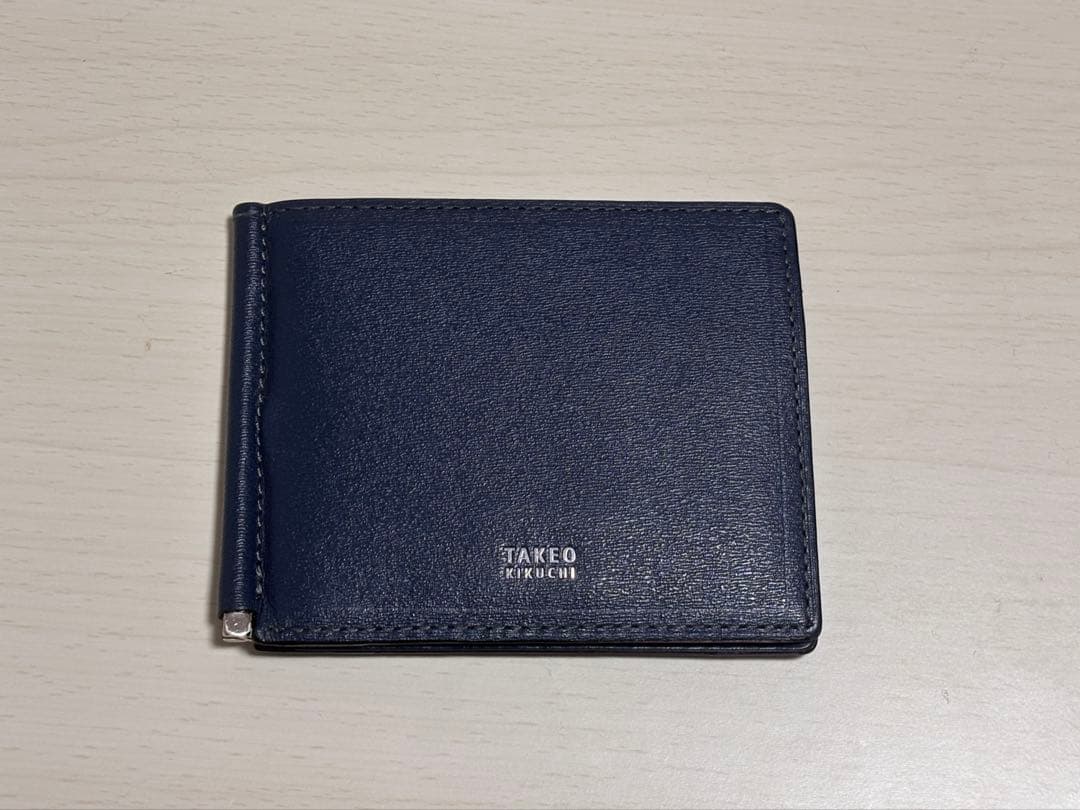 TAKEO KIKUCHI ネイビー マネークリップ