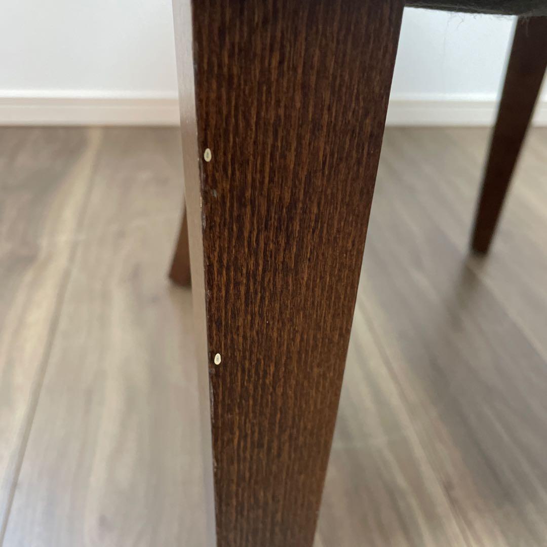 ダイニングチェア ダークグレー 木製脚