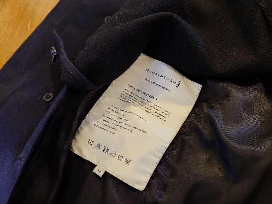 【一時値下げ】MACKINTOSH ダンケルド 34 着脱ウールライナー付