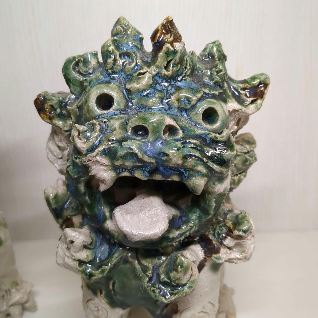 やちむん　手造り　ペア　シーサー　獅子　魔除け　縁起物