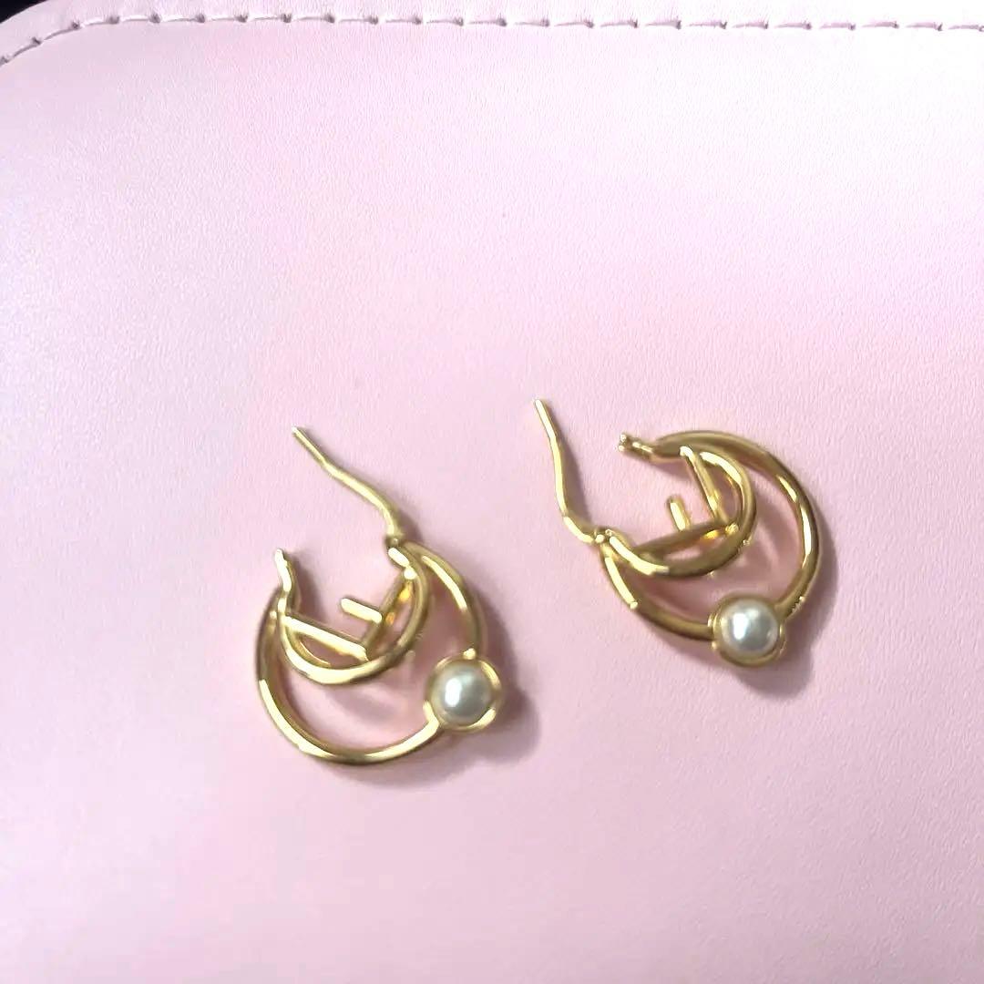 FENDI ピアス ゴールド パール