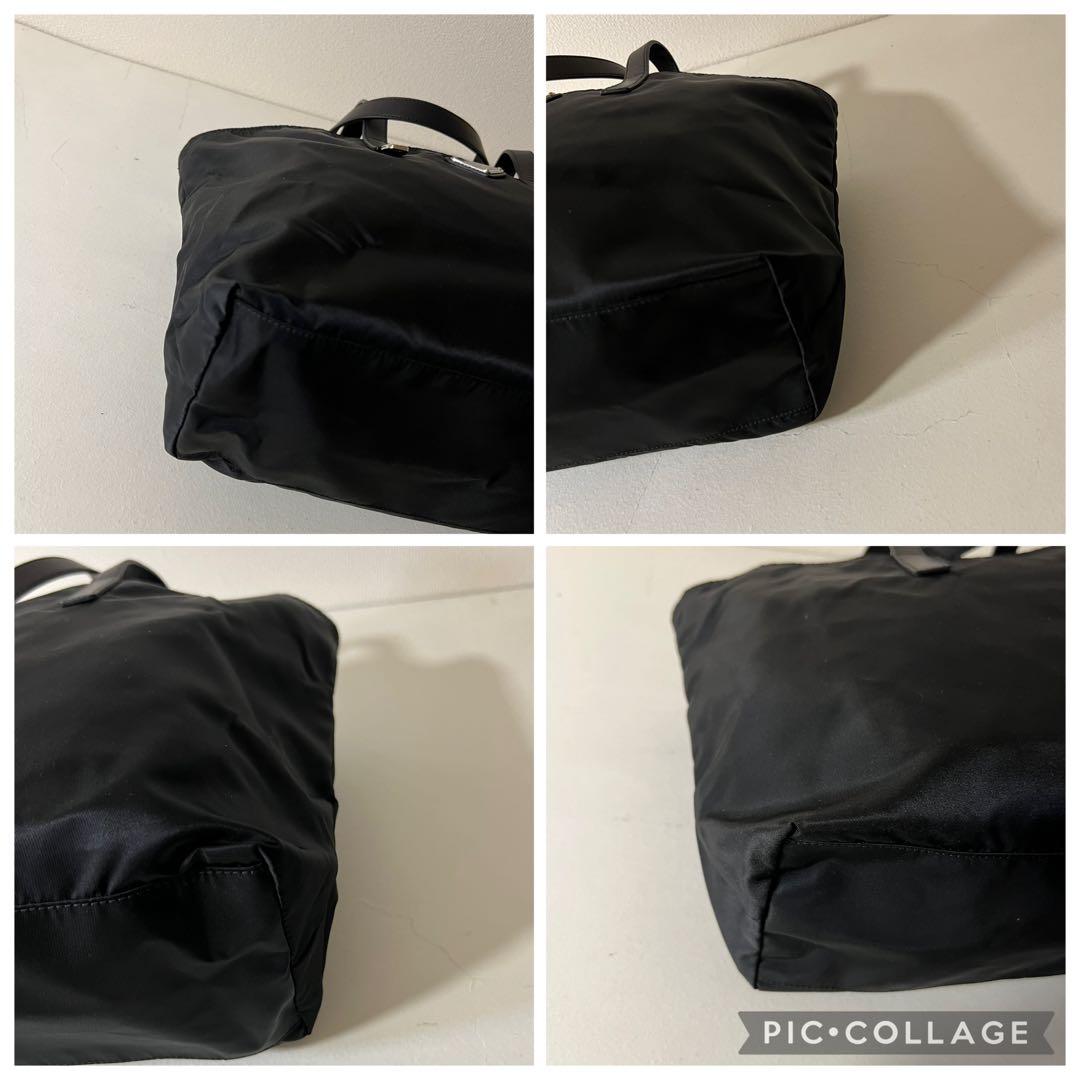 PRADA トートバッグ 三角ロゴ A4 ナイロン 黒 BR3255 カード