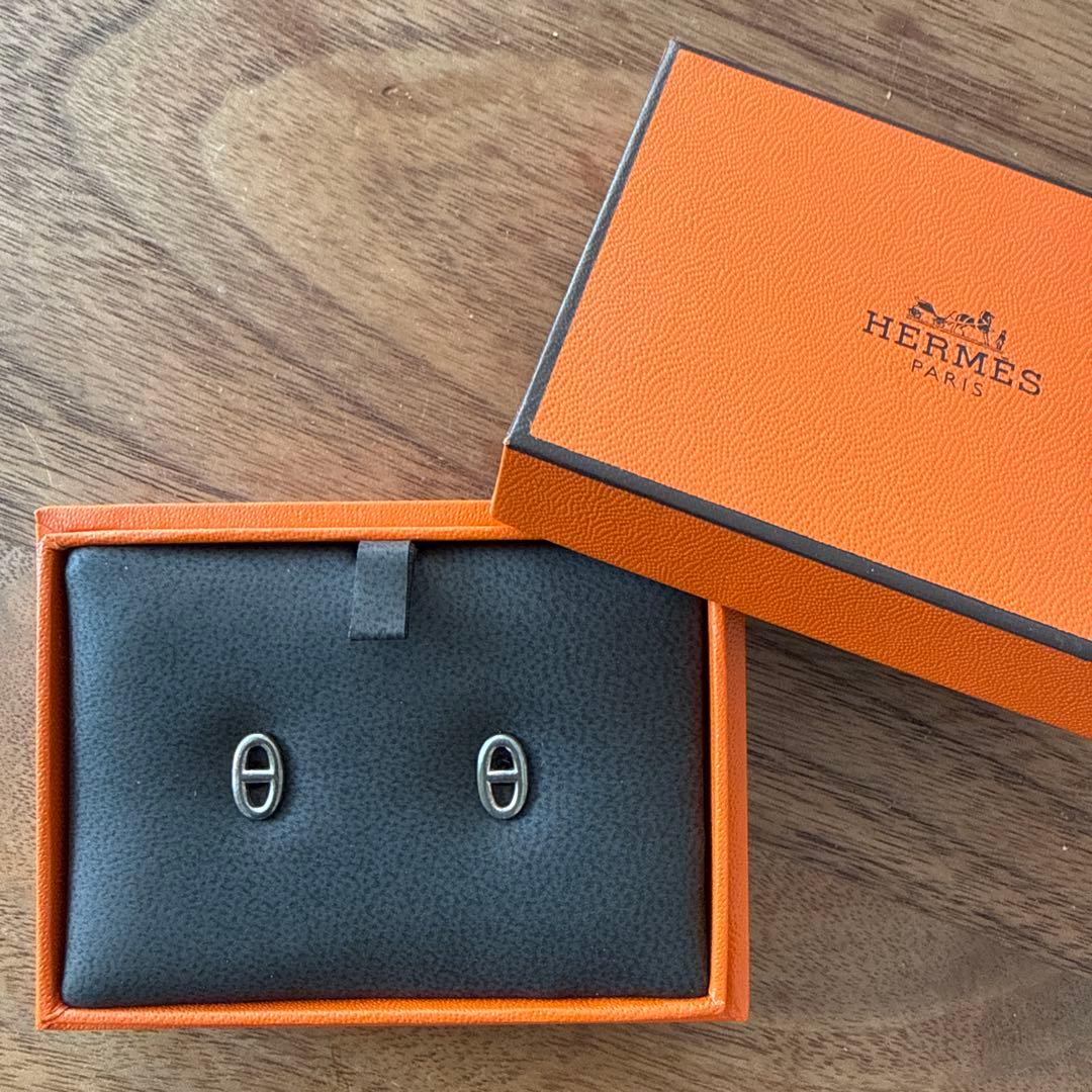 HERMES シルバー ピアス美品