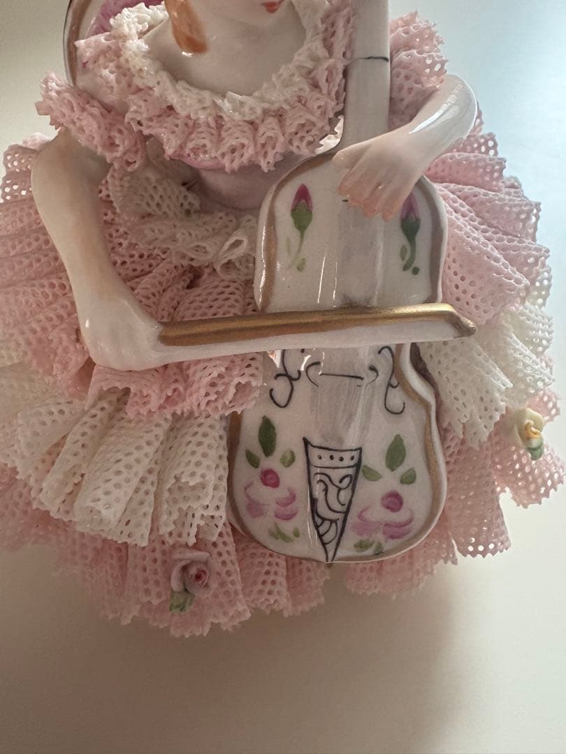 Irish Dresden アイリッシュドレスデン　レース陶器人形2体セット