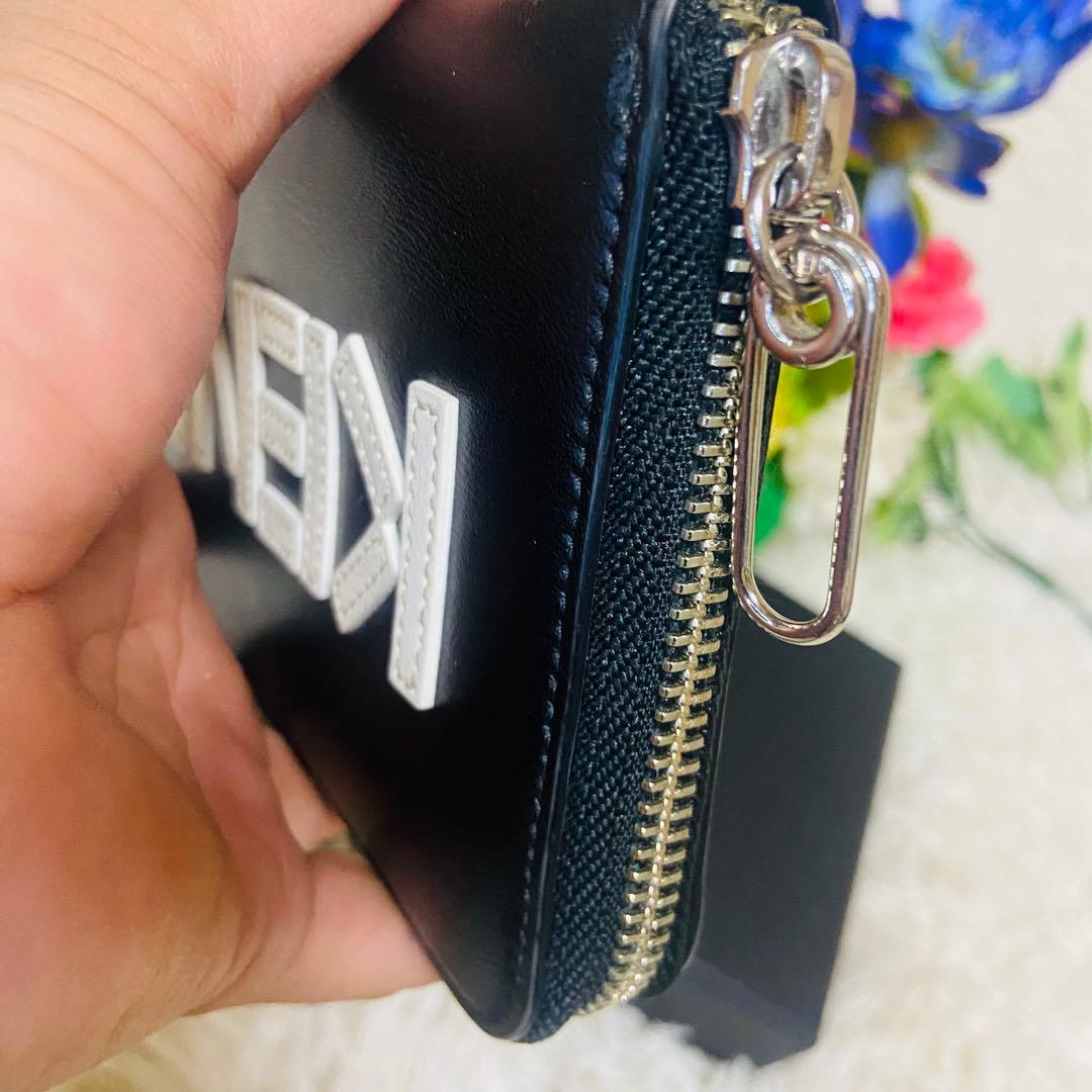 本革✨KENZO✨ケンゾー✨財布✨ラウンドファスナー✨ブラック✨パッチワーク✨
