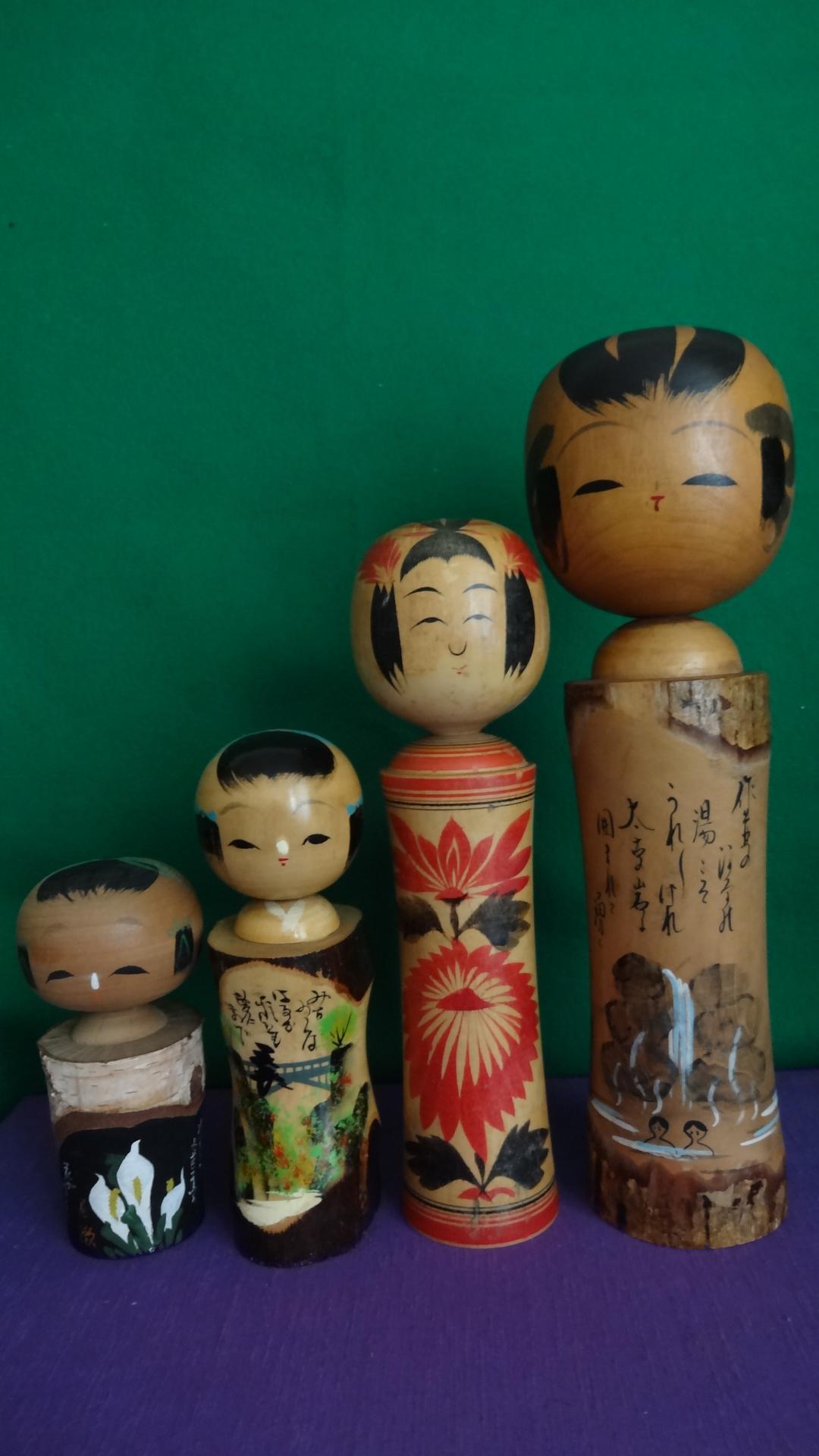 こけし 宮城県（ 作並・仙台・鳴子 ）群馬県（ 尾瀬 ）作者印有 日本伝統工芸品