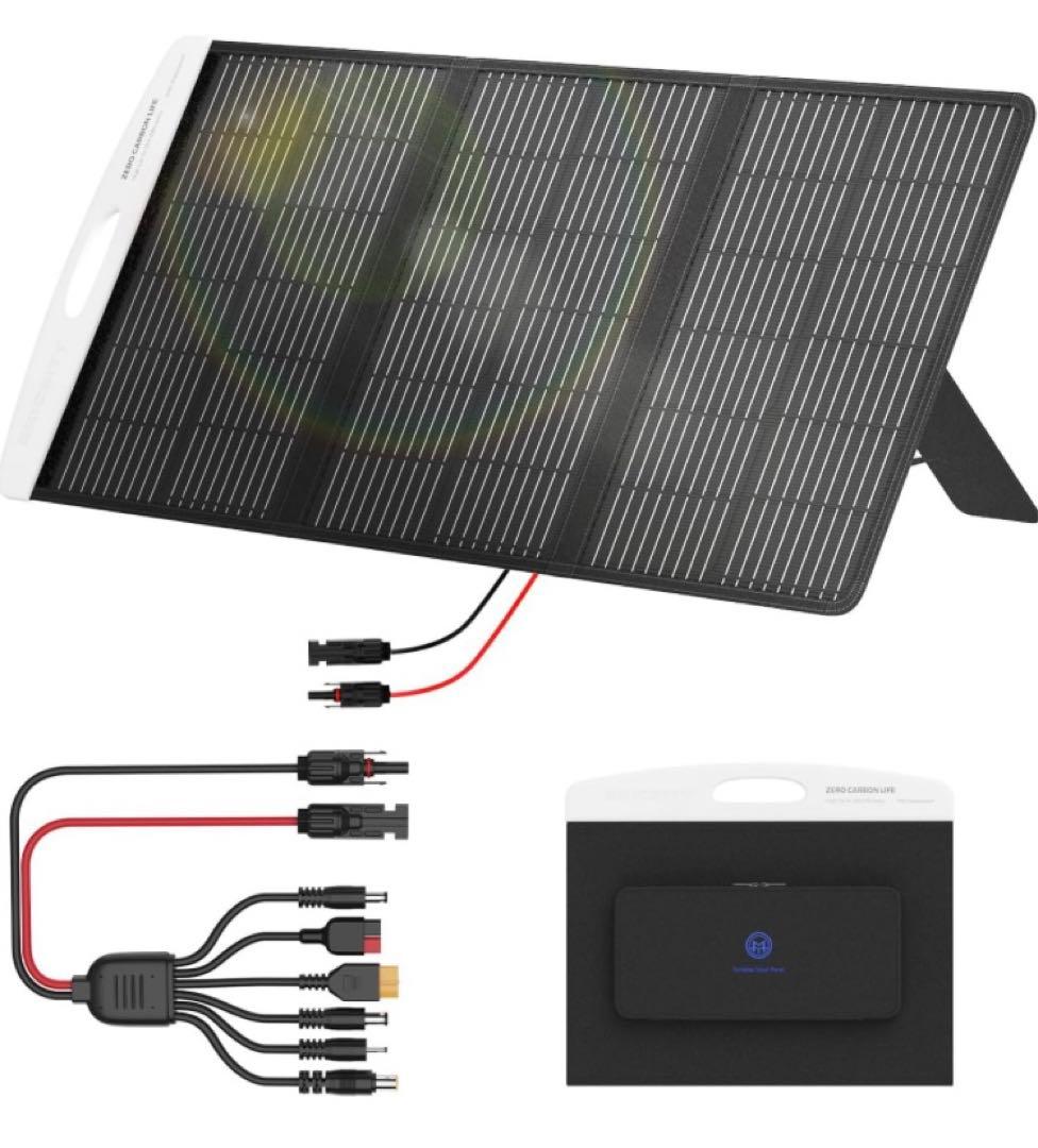 オ*レ様 ソーラーパネル 100W 折りたたみ式 ソーラーチャージャー 太陽光パ