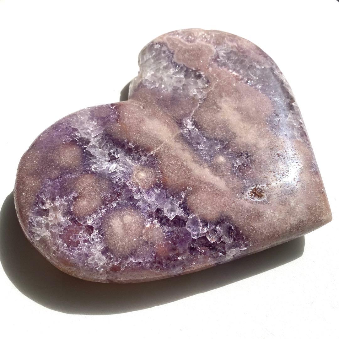 ★★★破格 最終特価【 特大 ピンクアメジスト 原石 ハート 1.54kg
