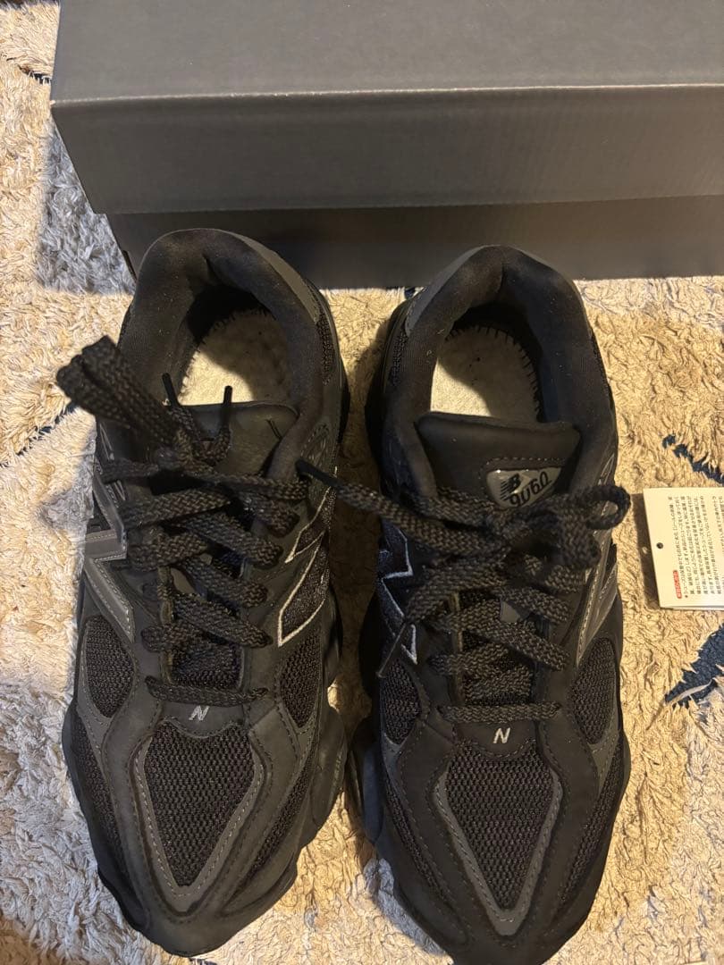 美品！New Balance 9060 \"Triple Black\"24.5