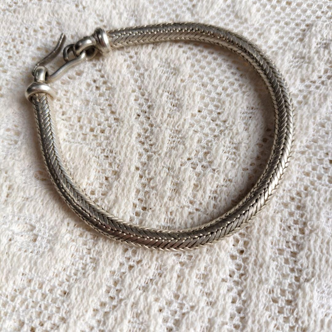 銀細工工芸ブレスレット、約31g、ヴィンテージ、シルバーブレスレット工芸品