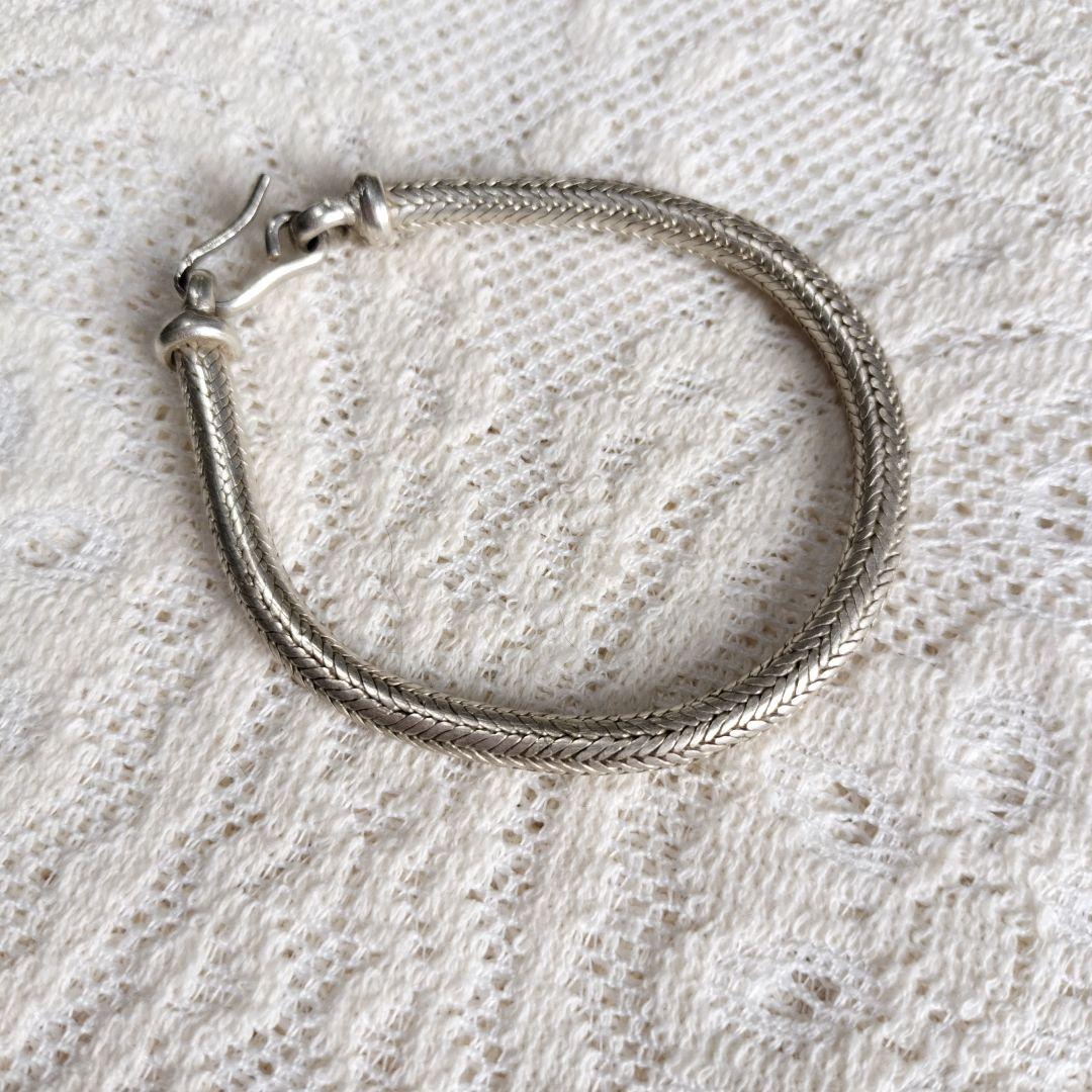 銀細工工芸ブレスレット、約31g、ヴィンテージ、シルバーブレスレット工芸品