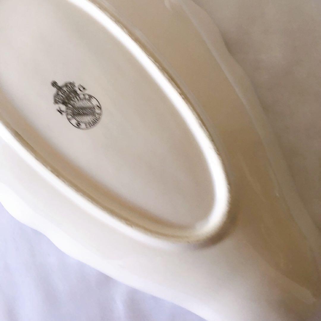 人気　リュネヴィル　シェル型ラヴィエ　前菜皿ブーケ柄　フランスアンティーク食器