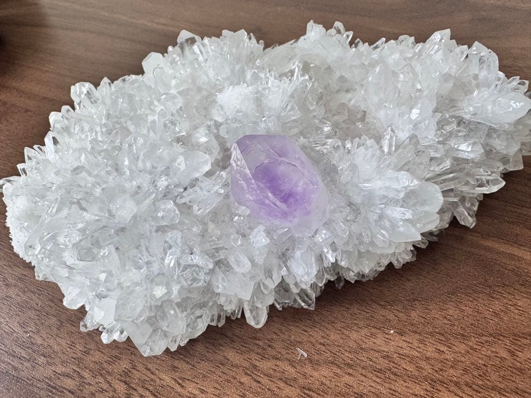 水晶クラスター アメジスト 共生