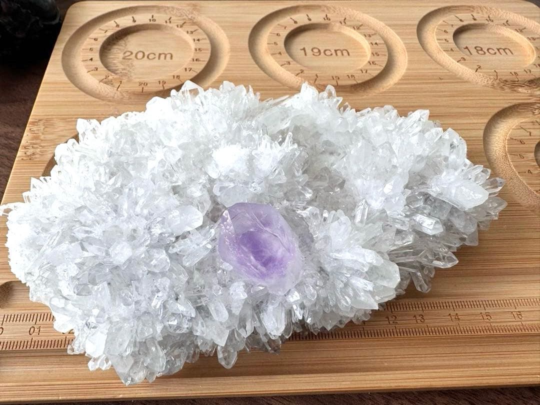 水晶クラスター アメジスト 共生