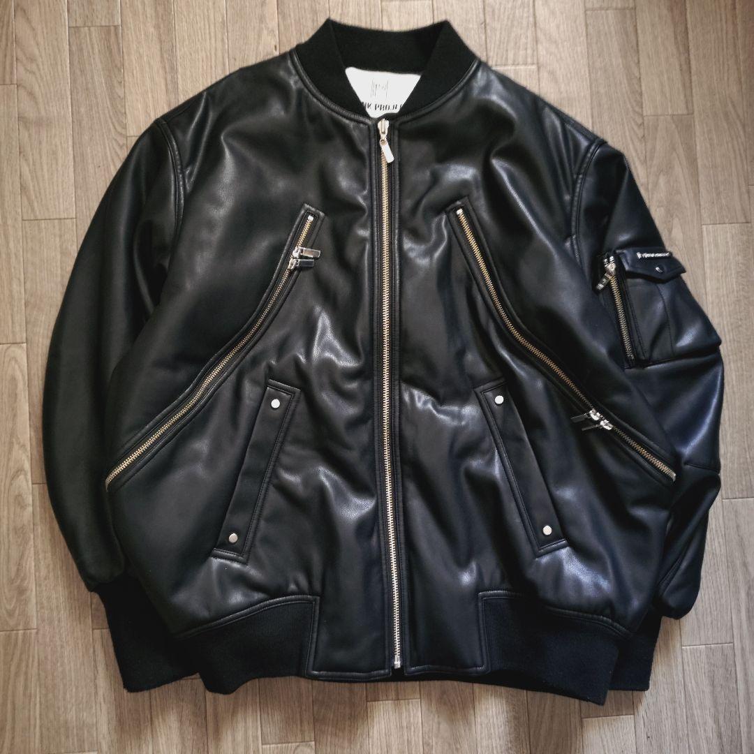 極美品 PRANK PROJECT フェイクレザーMA-1
